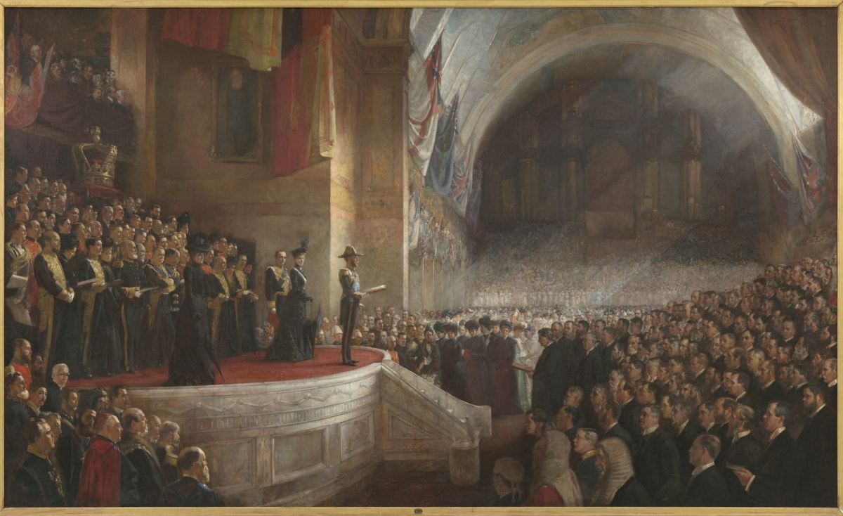 The Opening of the First Parliament of the Commonwealth of Australia on 9 May 1901