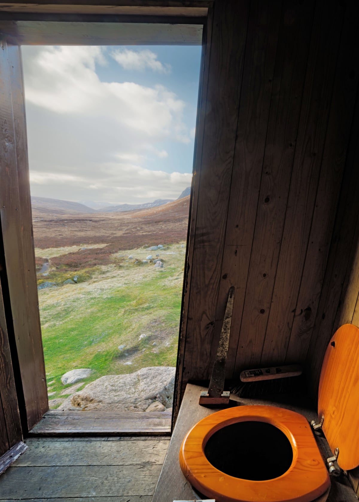 Toilet with a View from a Scottish Bothy