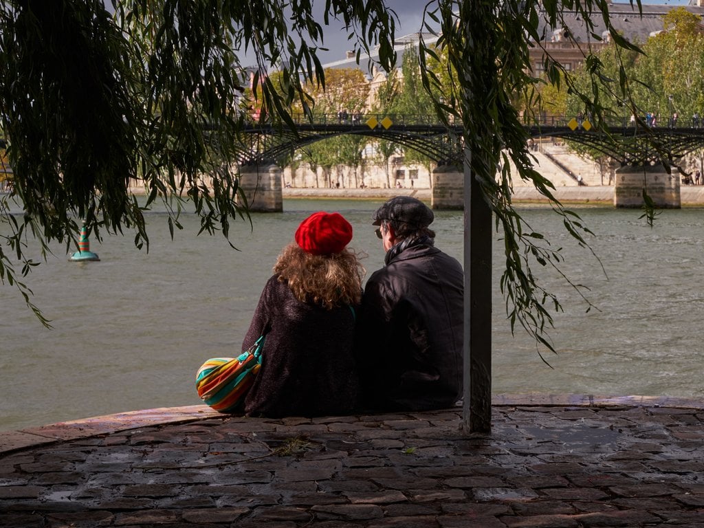 A Couple at La Seine River in Paris