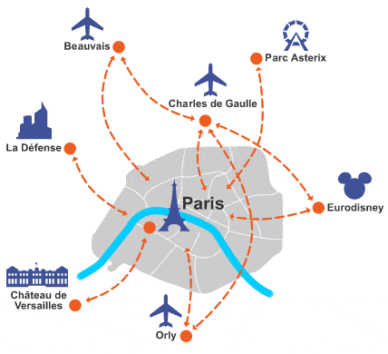 Paris Airports Map