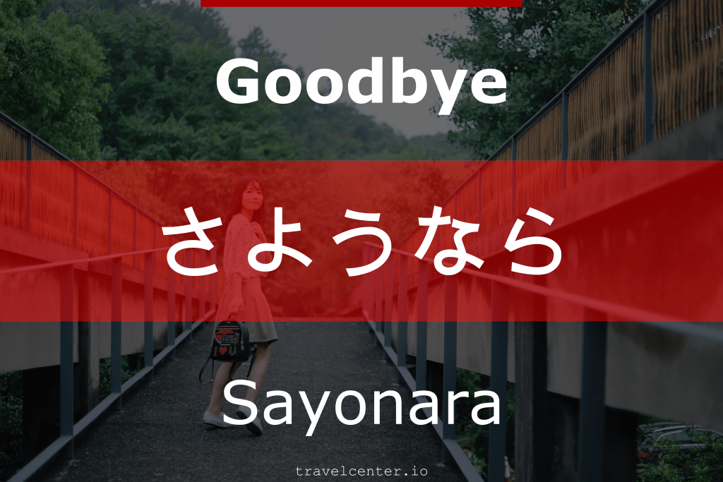 Goodbye: Sayonara さようなら