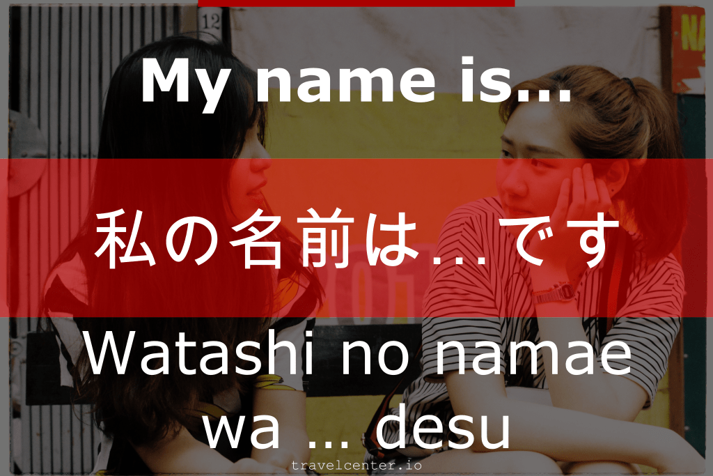My name is…: Watashi no namae wa … desu 私の名前は…です