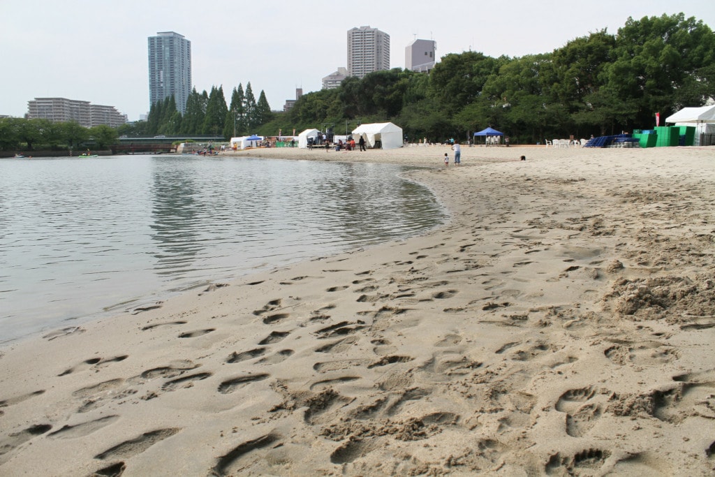 View on the Miyakojima beach in Osaka