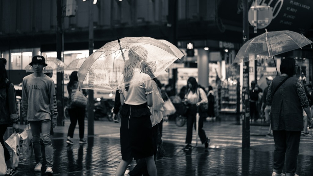 Rain in Osaka, Japan