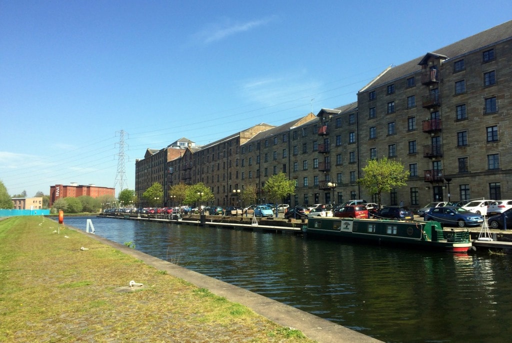 Speirs Wharf and the Canal in Glasgow is industrial hub of Glasgow’s business dealings