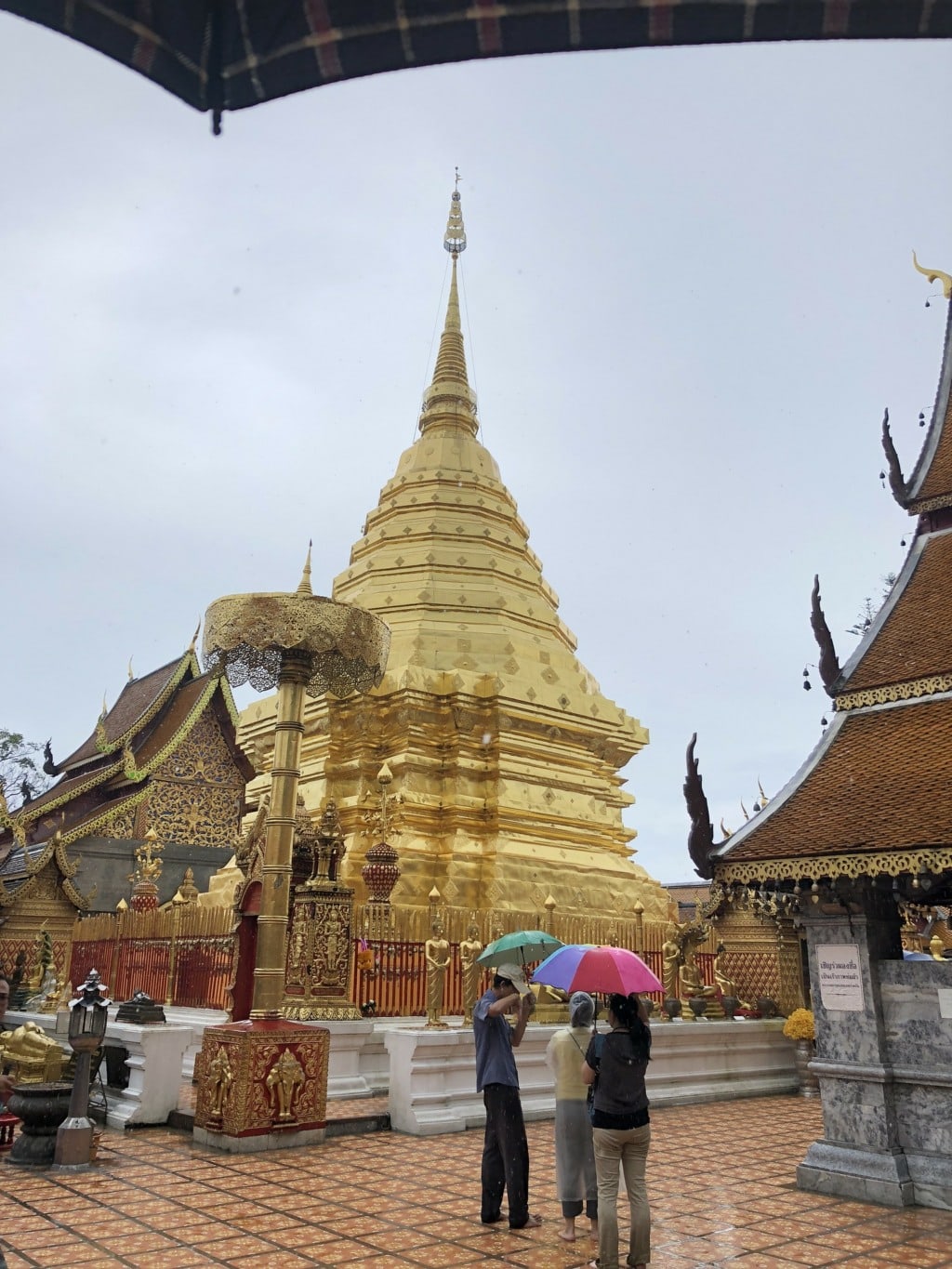 Doi Suthep- relatively uncrowded due to the rains