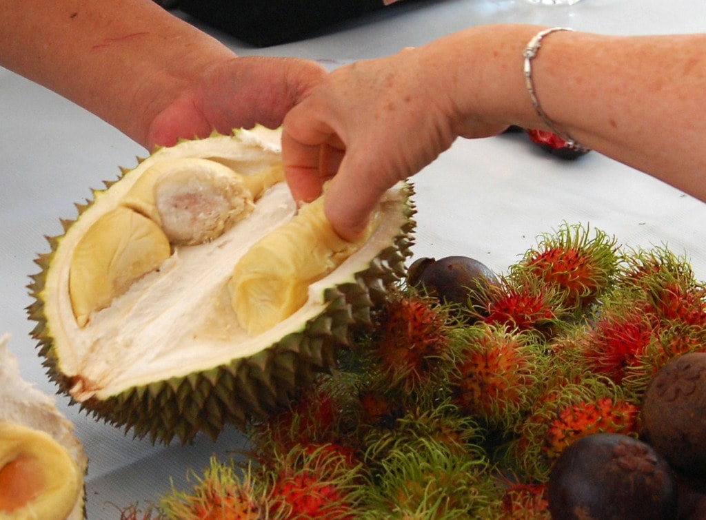 Cutted durian fruit in Vietnam