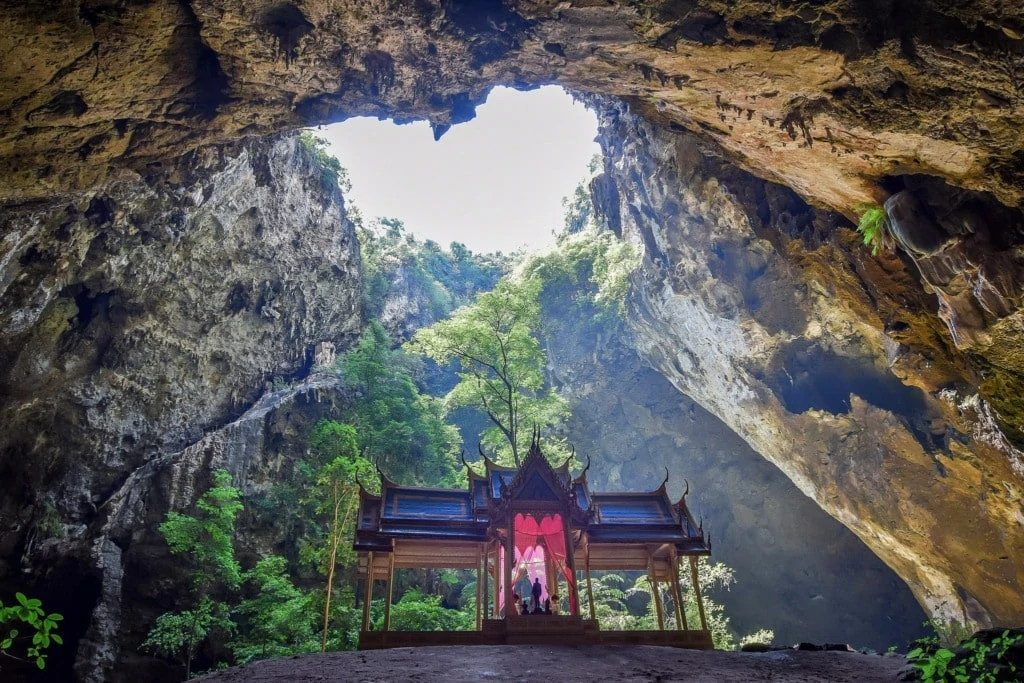 Phraya Nakhon Cave and small temple in Thailand
