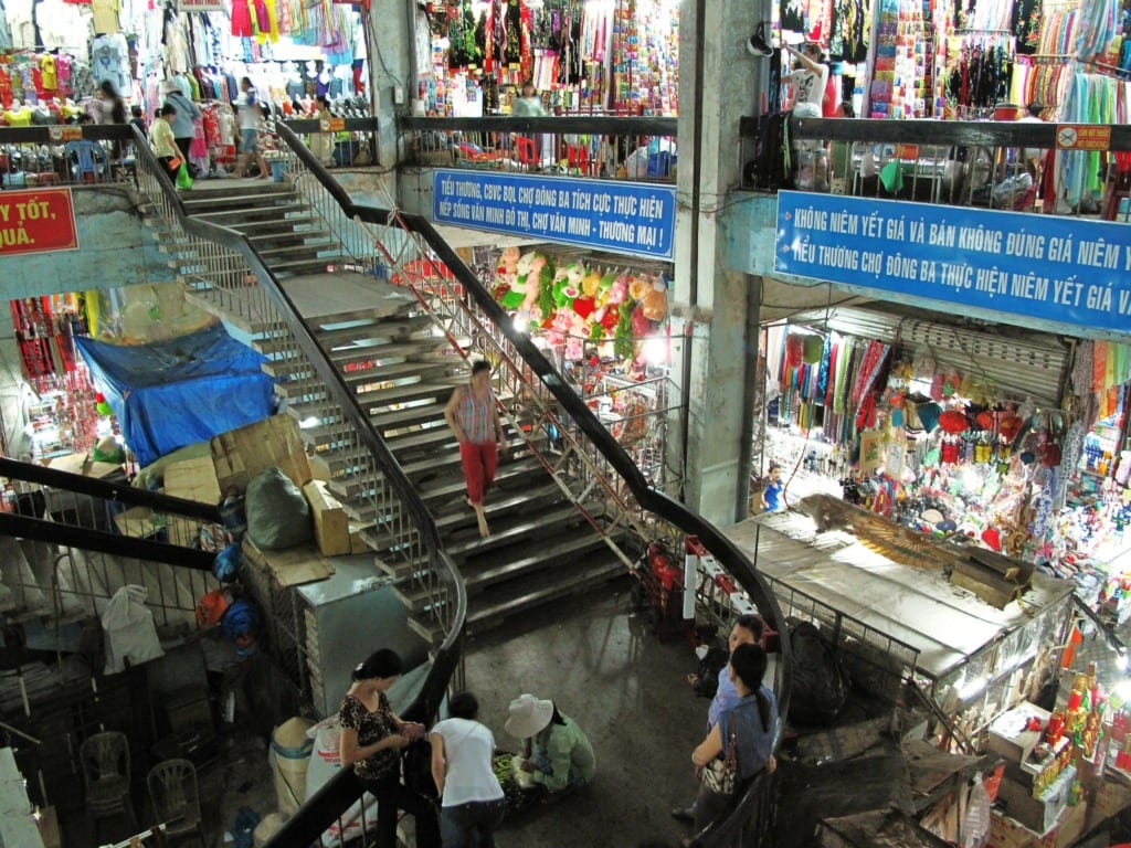 Inside Dong Ba Market in Vietnam