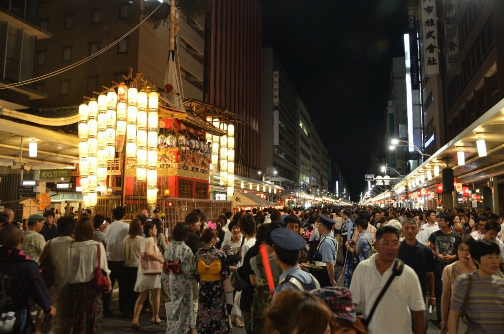 People on Gion Festival in Kyoto 