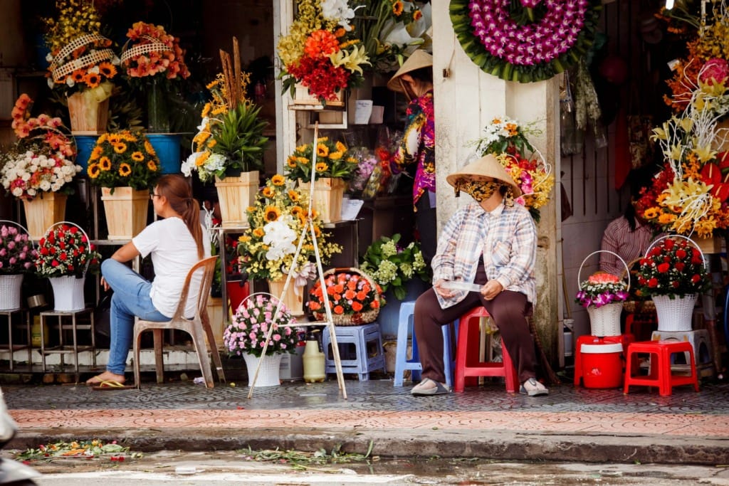 Ho Thi Ky Flower Market in Vietnam