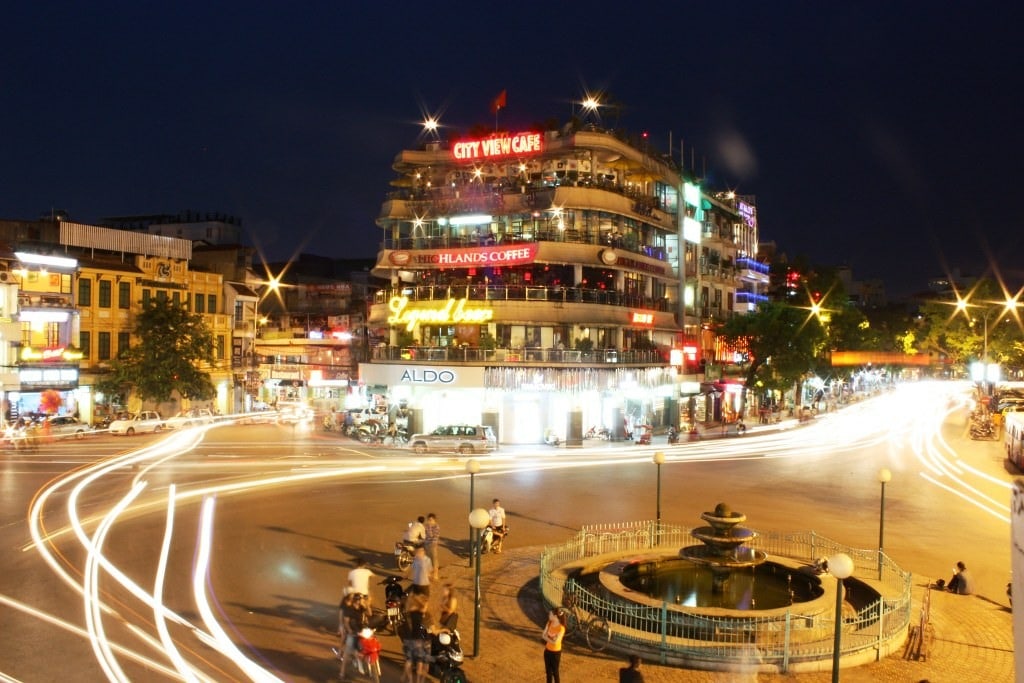 View on Old Quarter or Hoan Kiem in Vietnam