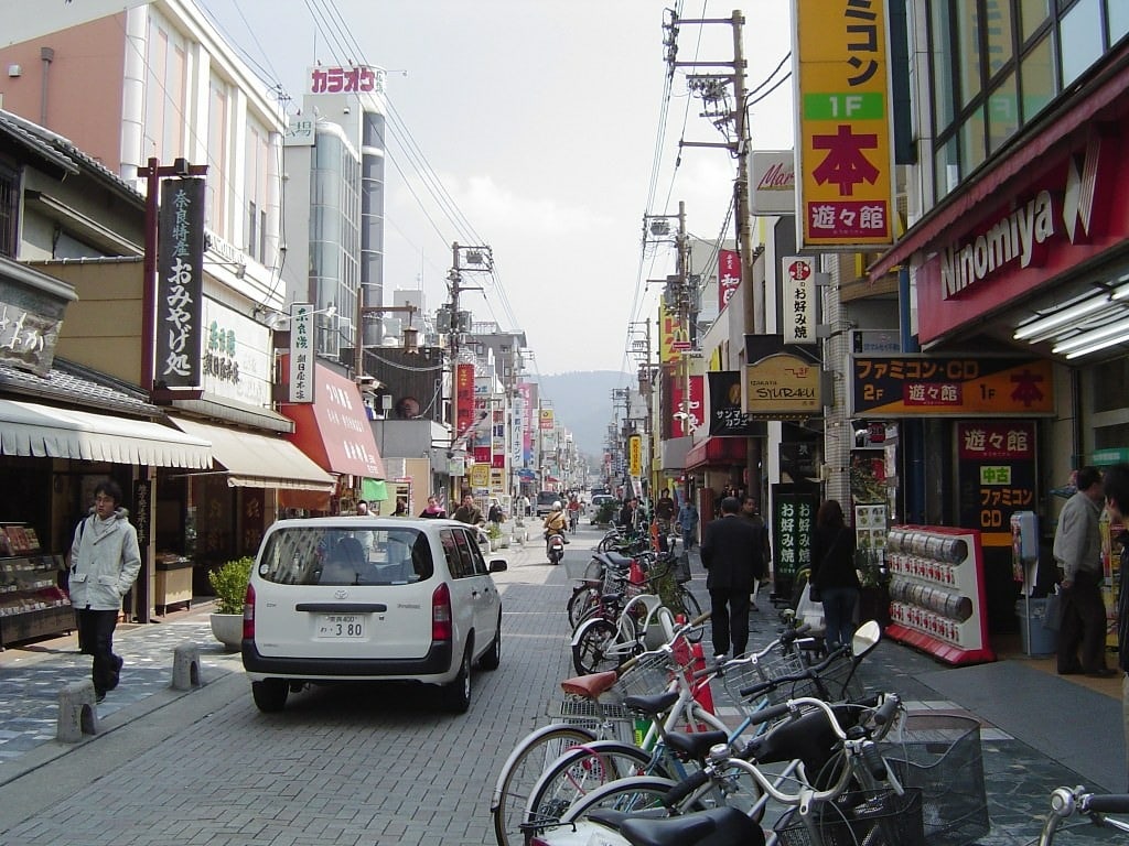 View on Sanjo-dori Street in Nara