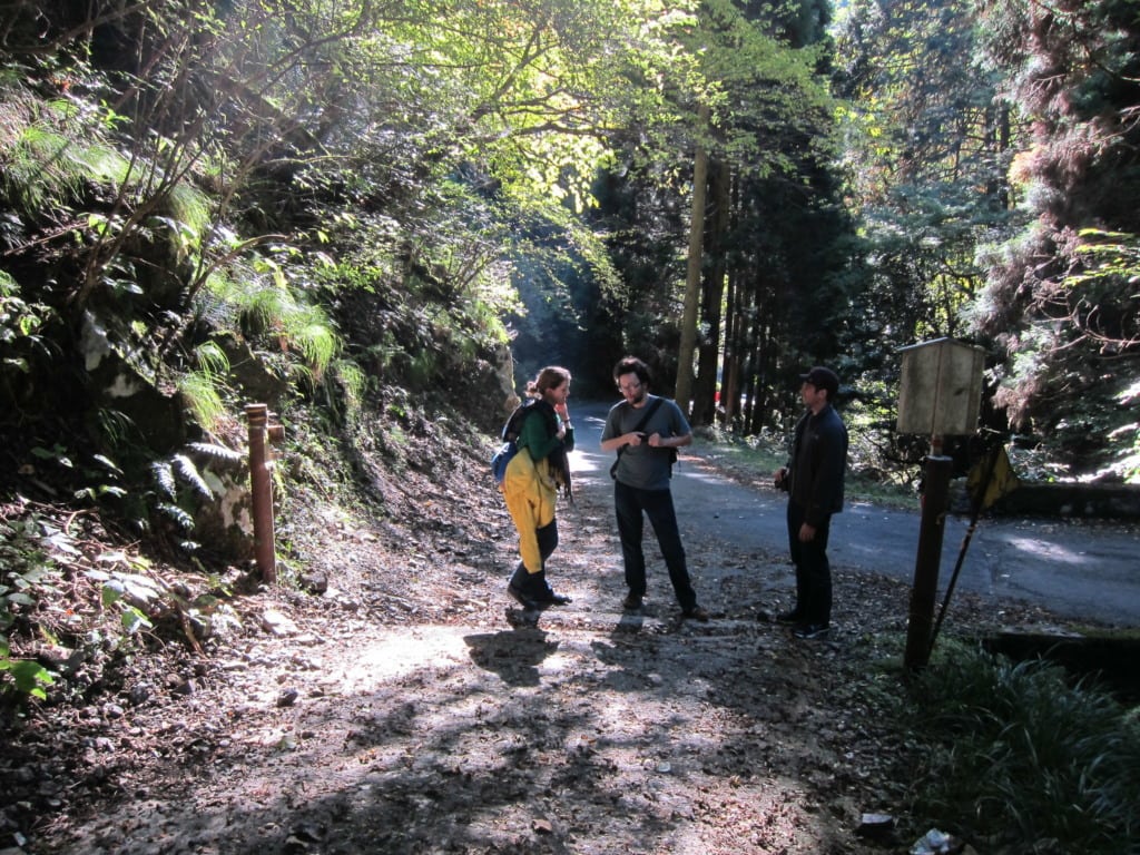 Tourists hiking from Kibune to Kurama, northern Kyoto