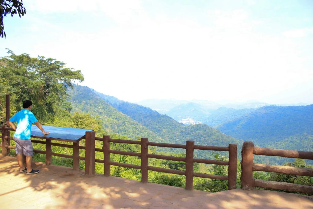 Tourist looking on Khao Yai (National Park) from viewpoint
