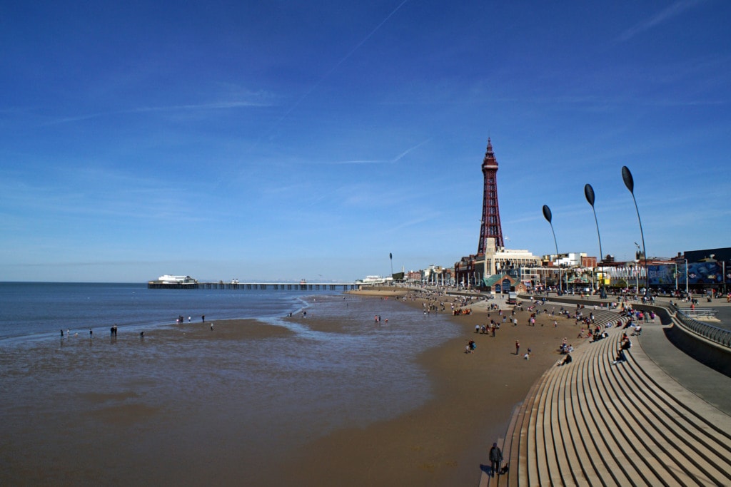 Blackpool Beach in the North of England
