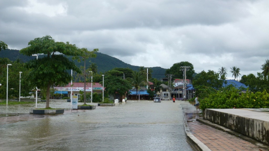 Koh Samui Flooding road