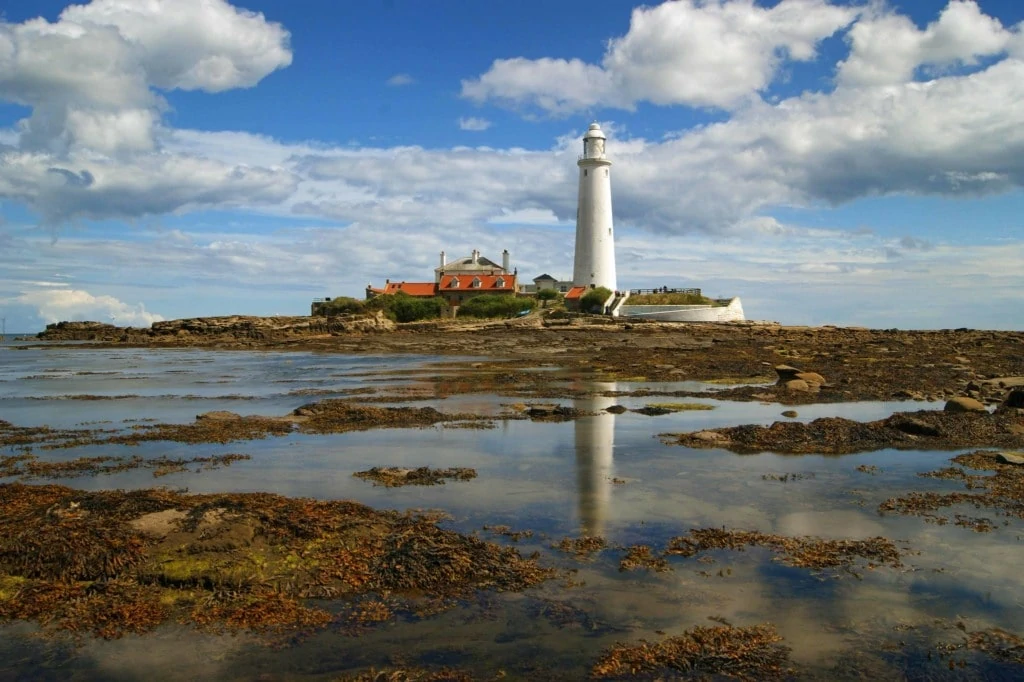 St Mary's Lighthouse near Newcastle in the North East of England. 