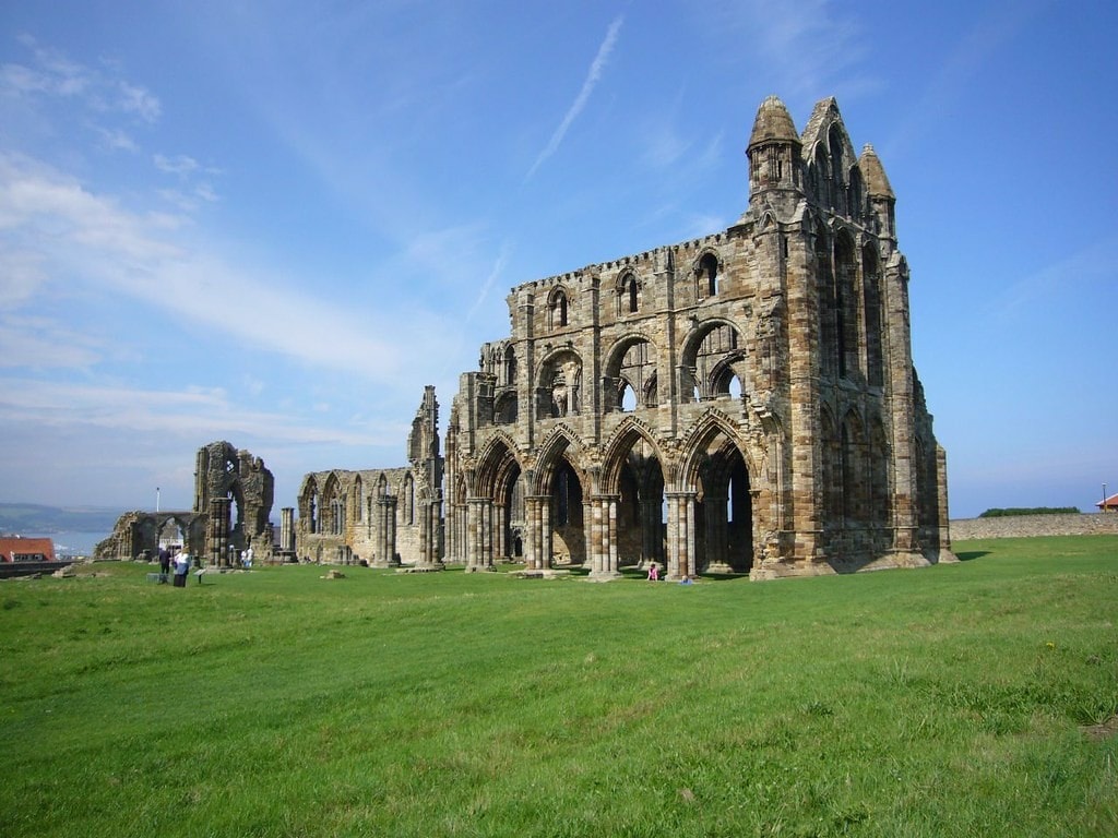 View on historic Whitby Abbey on the North of England