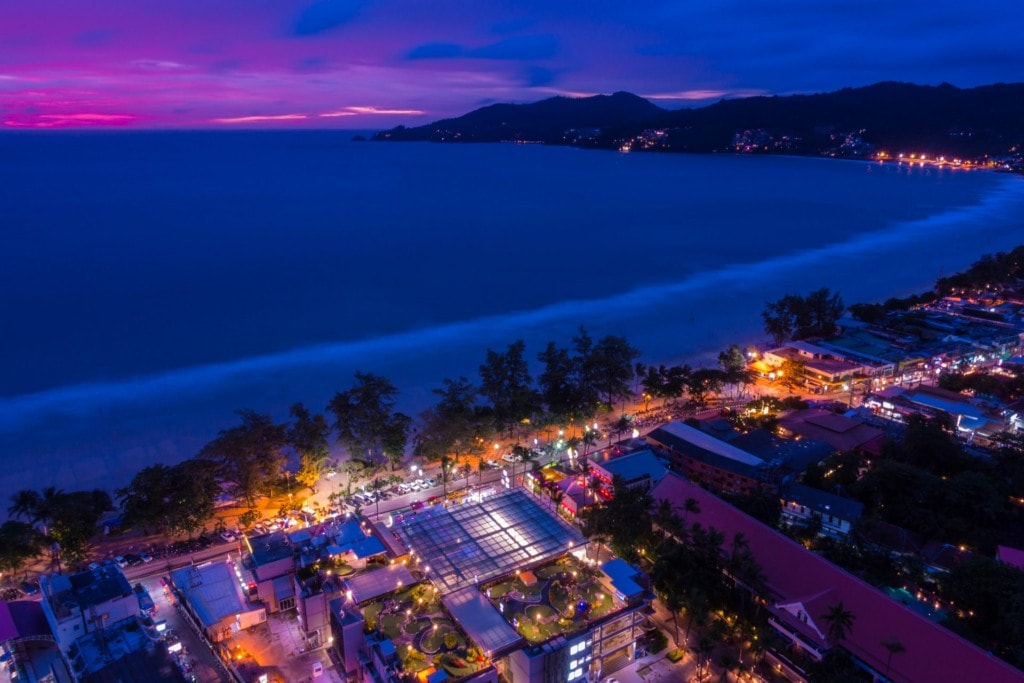 View on the night Phuket