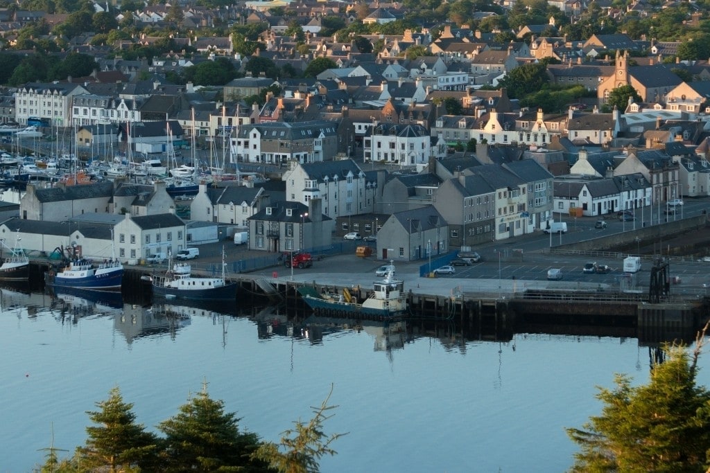 Scottish islands are just normal places to live in. Here is Stornoway, the capital of Lewis and Harris island.