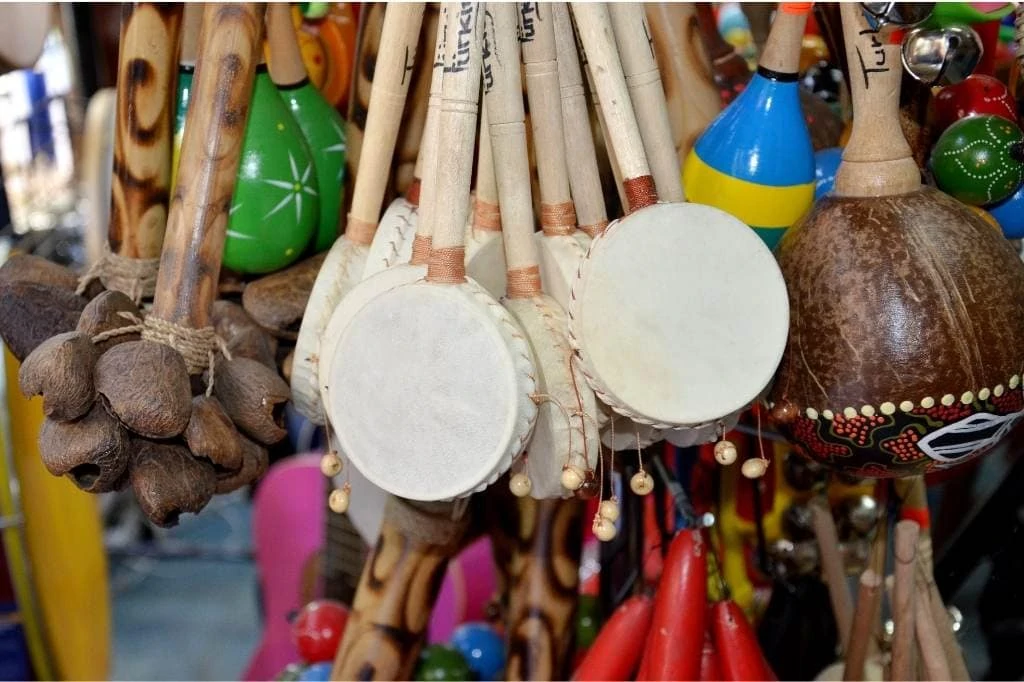 hand musical instruments. white noise musical instruments in Vietnam