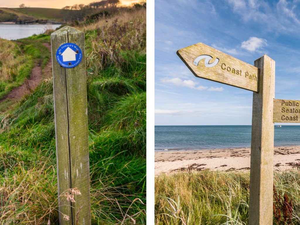 Sign Post For The Northumberland Coast Path