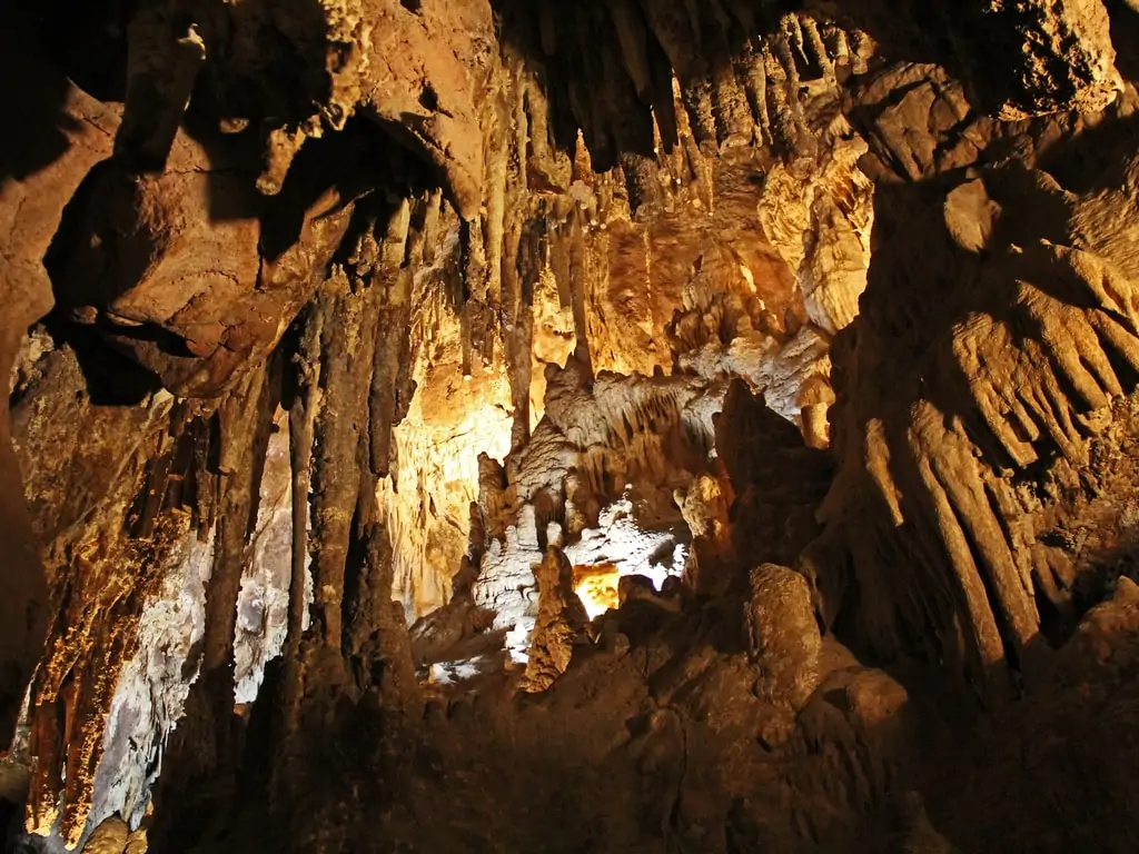Rock Formations Inside The Cave At Colossal Cave Mountain Park