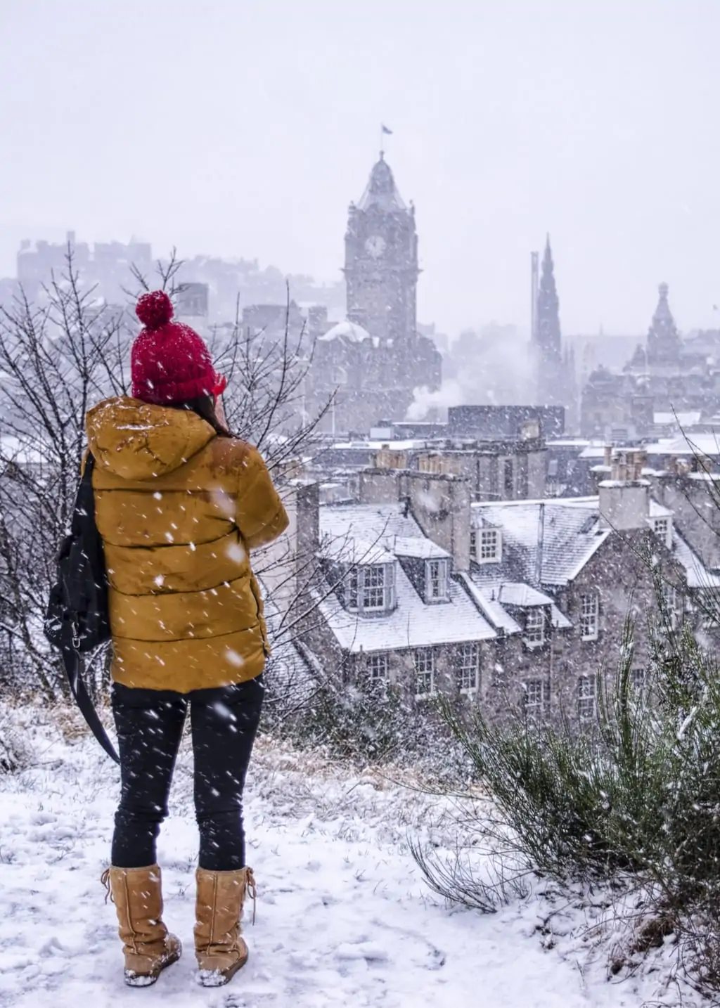 Edinburgh covered in snow