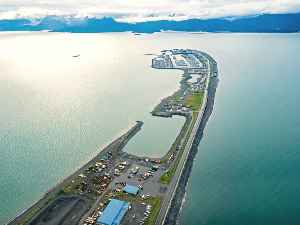 Aerial View of the Homer Spit