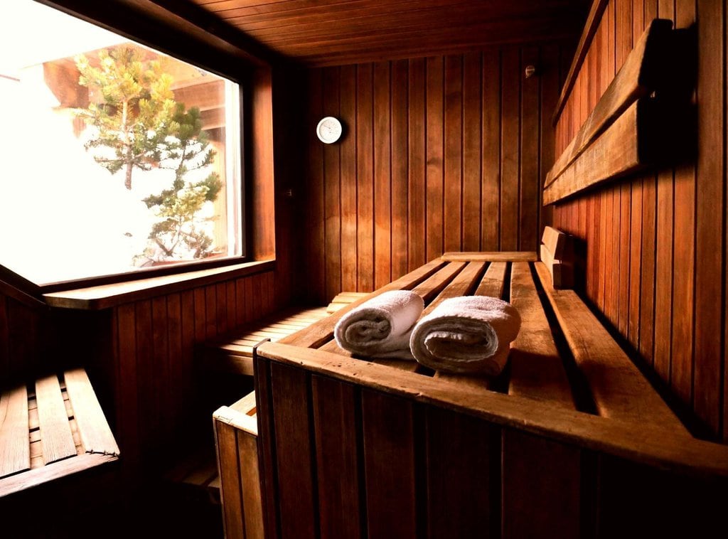 A sauna in the mountains