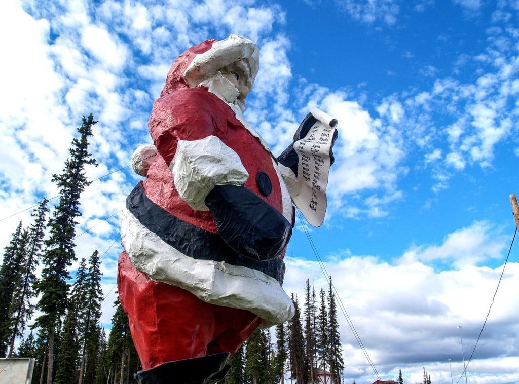 Fiberglass Santa Claus at North Pole, Fairbanks, Alaska