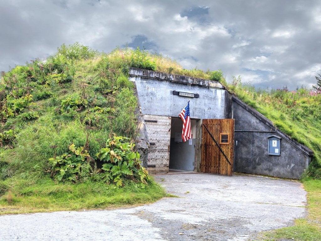 World War II Gun Bunker Entrance on Kodiak Island