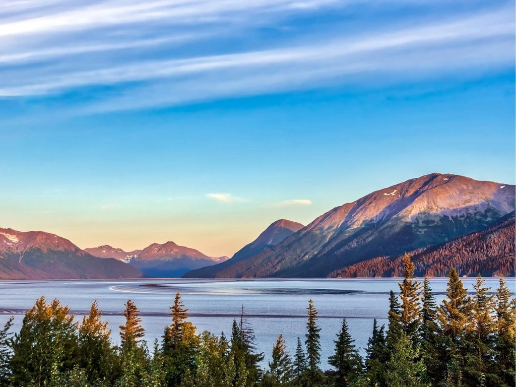 A view of Skilak Lake in Alaska